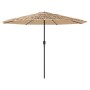Sombrilla de jardín con LEDs poste acero marrón 324x324x247 cm by , Umbrellas - Ref: Foro24-4005122, Price: 131,41 €, Discoun...