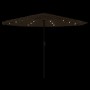 Gartenschirm mit LED-Lichtern, Stahlmast, braun, 324x324x247 cm. von , Sonnenschirme - Ref: Foro24-4005122, Preis: 124,13 €, ...