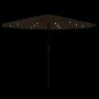 Sombrilla de jardín con LEDs poste acero marrón 324x324x247 cm de , Sombrillas - Ref: Foro24-4005122, Precio: 129,17 €, Descu...