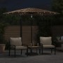 Sombrilla de jardín con LEDs poste acero marrón 268x268x226 cm by , Umbrellas - Ref: Foro24-4005120, Price: 96,52 €, Discount: %