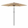 Sombrilla de jardín con LEDs poste acero marrón 268x268x226 cm by , Umbrellas - Ref: Foro24-4005120, Price: 96,52 €, Discount: %