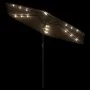 Gartenschirm mit LED-Lichtern, Stahlmast, braun, 268x268x226 cm. von , Sonnenschirme - Ref: Foro24-4005120, Preis: 109,38 €, ...