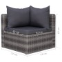 9-piece garden furniture set and gray synthetic rattan cushions by vidaXL, Garden sets - Ref: Foro24-3059495, Price: 900,60 €...