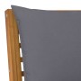 Ecksofa aus massivem Akazienholz mit dunkelgrauen Kissen von vidaXL, Modulare Sofas für den Außenbereich - Ref: Foro24-311841...
