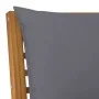 Ecksofa aus massivem Akazienholz mit dunkelgrauen Kissen von vidaXL, Modulare Sofas für den Außenbereich - Ref: Foro24-311841...