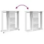 Armario con ruedas madera ingeniería blanco 102x38x110 cm by , Clothing and closet storage - Ref: Foro24-848031, Price: 122,5...