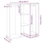 Armario con ruedas madera ingeniería blanco 102x38x110 cm by , Clothing and closet storage - Ref: Foro24-848031, Price: 122,5...