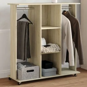 Rollschrank aus Sonoma-Eichenholz, 102x38x110 cm, Ingenieurholz. von , Aufbewahrung von Kleidung und Schränken - Ref: Foro24-...