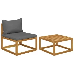 2-piece garden sofa set with solid acacia wood cushion by vidaXL, Modular outdoor sofas - Ref: Foro24-311858, Price: 134,46 €...