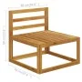 2-piece garden sofa set with solid acacia wood cushion by vidaXL, Modular outdoor sofas - Ref: Foro24-311858, Price: 135,29 €...
