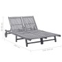 Liege für 2 Personen aus massivem Akazienholz von vidaXL, Liegen - Ref: Foro24-311874, Preis: 326,85 €, Rabatt: %