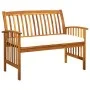 Garden bench with cushions 119 cm solid acacia wood by vidaXL, garden benches - Ref: Foro24-312132, Price: 135,93 €, Discount: %