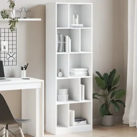 Weißes Regal aus Ingenieurholz 57x28,5x174 cm von , Bücherregale und Regale - Ref: Foro24-847989, Preis: 104,93 €, Rabatt: %