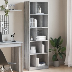 Ingenieurholzregal in Sonoma-Grau 57x28,5x174 cm von , Bücherregale und Regale - Ref: Foro24-847994, Preis: 80,44 €, Rabatt: %