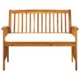 Gartenbank mit Kissen 119 cm aus massivem Akazienholz von vidaXL, Gartenbänke - Ref: Foro24-312132, Preis: 137,30 €, Rabatt: %