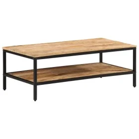 Mesa de centro de madera maciza de mango rugosa 100x50x35 cm by , Coffee table - Ref: Foro24-374069, Price: 114,55 €, Discoun...