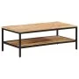 Mesa de centro de madera maciza de mango rugosa 100x50x35 cm by , Coffee table - Ref: Foro24-374069, Price: 114,53 €, Discoun...