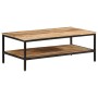Mesa de centro de madera maciza de mango rugosa 100x50x35 cm de , Mesas de centro - Ref: Foro24-374069, Precio: 122,51 €, Des...