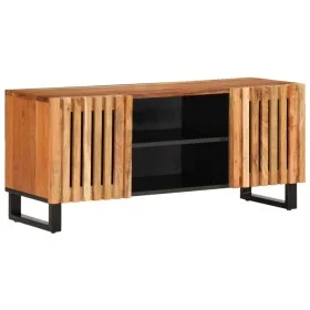 Mueble de TV madera maciza de acacia 105x34x46 cm by , CD and DVD storage - Ref: Foro24-377437, Price: 114,72 €, Discount: %