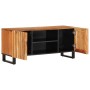 Massives TV-Möbel aus Akazienholz 105x34x46 cm von , CD- und DVD-Speicher - Ref: Foro24-377437, Preis: 116,40 €, Rabatt: %