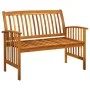 Garden bench with cushions 119 cm solid acacia wood by vidaXL, garden benches - Ref: Foro24-312132, Price: 135,93 €, Discount: %