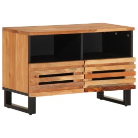 Mueble de TV madera maciza de acacia 70x34x46 cm by , CD and DVD storage - Ref: Foro24-377442, Price: 69,56 €, Discount: %
