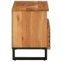 Mueble de TV madera maciza de acacia 70x34x46 cm de , Almacenamiento para CD y DVD - Ref: Foro24-377442, Precio: 68,96 €, Des...