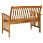 Garden bench with cushions 119 cm solid acacia wood by vidaXL, garden benches - Ref: Foro24-312132, Price: 135,93 €, Discount: %