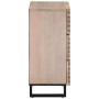 Aparador de madera maciza de mango blanco 60x34x75 cm by , Lockers and storage cabinets - Ref: Foro24-377454, Price: 148,52 €...