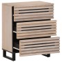 Aparador de madera maciza de mango blanco 60x34x75 cm by , Lockers and storage cabinets - Ref: Foro24-377454, Price: 148,52 €...