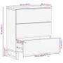 Massiver Sideboard aus weißem Mangoholz 60x34x75 cm von , Schließfächer und Lagerschränke - Ref: Foro24-377454, Preis: 146,13...