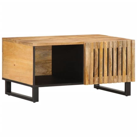 Mesa de centro de madera maciza de mango rugosa 80x51x40 cm by , Coffee table - Ref: Foro24-377456, Price: 77,66 €, Discount: %