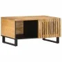 Mesa de centro de madera maciza de mango rugosa 80x51x40 cm de , Mesas de centro - Ref: Foro24-377456, Precio: 77,23 €, Descu...