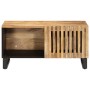 Mesa de centro de madera maciza de mango rugosa 80x51x40 cm by , Coffee table - Ref: Foro24-377456, Price: 77,66 €, Discount: %