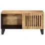 Mesa de centro de madera maciza de mango rugosa 80x51x40 cm de , Mesas de centro - Ref: Foro24-377456, Precio: 77,23 €, Descu...
