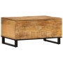 Mesa de centro de madera maciza de mango rugosa 80x51x40 cm by , Coffee table - Ref: Foro24-377456, Price: 77,66 €, Discount: %