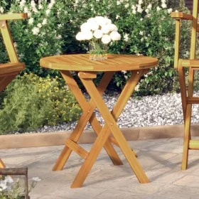 Terrace bistro table solid acacia wood Ø46x47 cm by vidaXL, Garden tables - Ref: Foro24-312116, Price: 46,83 €, Discount: %