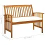Garden bench with cushions 119 cm solid acacia wood by vidaXL, garden benches - Ref: Foro24-312132, Price: 135,93 €, Discount: %