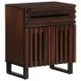 Mesita de noche madera maciza mango marrón 50x34x60 cm de , Mesitas de noche - Ref: Foro24-377494, Precio: 81,92 €, Descuento: %