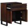 Mesita de noche madera maciza mango marrón 50x34x60 cm by , Nightstands - Ref: Foro24-377494, Price: 81,92 €, Discount: %