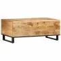 Mesa de centro de madera maciza de mango rugosa 100x55x40 cm by , Coffee table - Ref: Foro24-377496, Price: 118,40 €, Discoun...