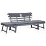 Banco de jardín con cojines 2 en 1 190 cm gris madera de acacia de vidaXL, Bancos de jardín - Ref: Foro24-312119, Precio: 297...