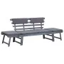 Garden bench with cushions 2 in 1 190 cm gray acacia wood by vidaXL, garden benches - Ref: Foro24-312119, Price: 291,85 €, Di...
