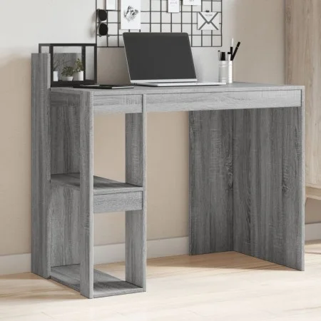 Büroschreibtisch aus grauem Ingenieurholz 103,5x56,5x94 cm von , Schreibtische - Ref: Foro24-847980, Preis: 86,52 €, Rabatt: %