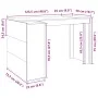 Büroschreibtisch aus weißem Ingenieurholz 123,5x73,5x75 cm von , Schreibtische - Ref: Foro24-847982, Preis: 98,94 €, Rabatt: %