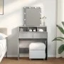 Tocador con luces LED gris hormigón 80x41x144,5 cm de , Tocadores para dormitorios - Ref: Foro24-848181, Precio: 116,24 €, De...