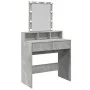 Tocador con luces LED gris hormigón 80x41x144,5 cm de , Tocadores para dormitorios - Ref: Foro24-848181, Precio: 116,24 €, De...
