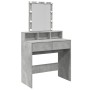 Tocador con luces LED gris hormigón 80x41x144,5 cm by , Bedroom Dressers - Ref: Foro24-848181, Price: 111,97 €, Discount: %