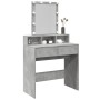 Tocador con luces LED gris hormigón 80x41x144,5 cm by , Bedroom Dressers - Ref: Foro24-848181, Price: 111,97 €, Discount: %