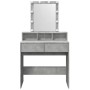 Tocador con luces LED gris hormigón 80x41x144,5 cm by , Bedroom Dressers - Ref: Foro24-848181, Price: 111,97 €, Discount: %